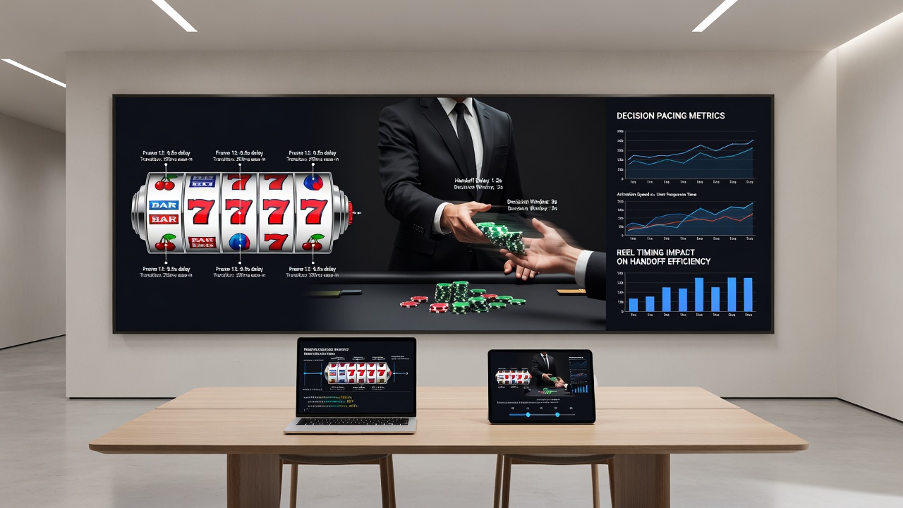 Mobile Ansicht einer Casino-App mit synchronisierten Walzen- und Live-Dealer-Elementen