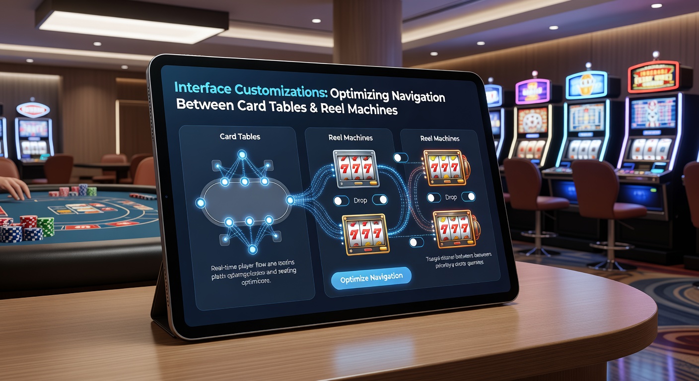 Detailansicht einer mobilen App mit optimierten Navigationselementen für Kartenspiele und Slots