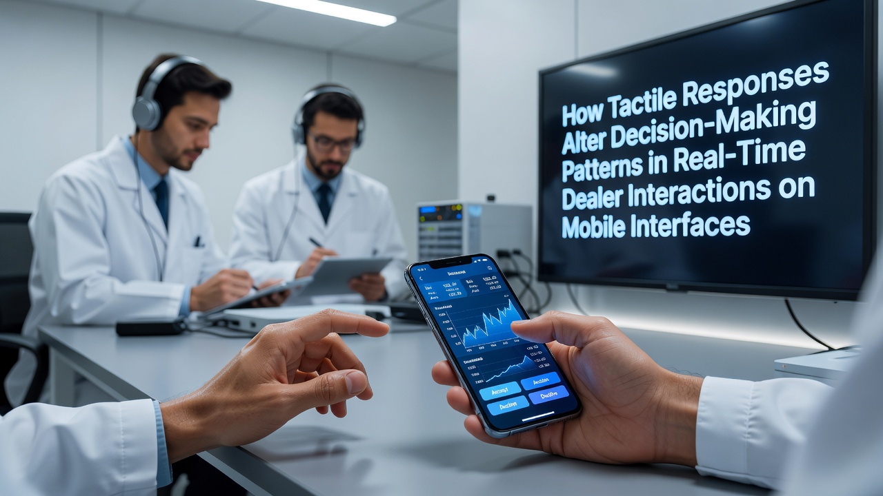 Mobile Schnittstelle mit haptischer Integration bei Live-Dealer-Spielen